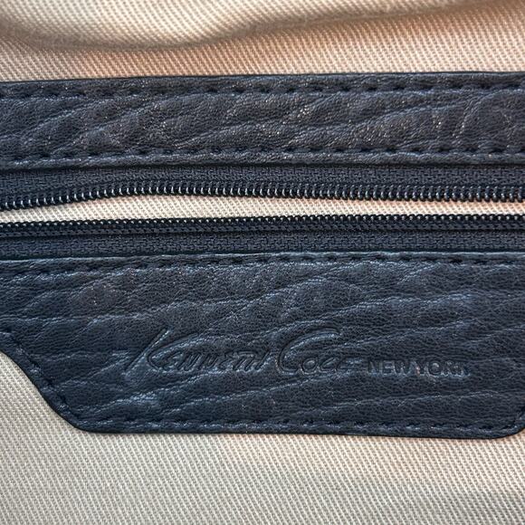 Kenneth Cole New York Black Pebbled Leather Crossbody Shoulder Bag - Picture 6 of 9